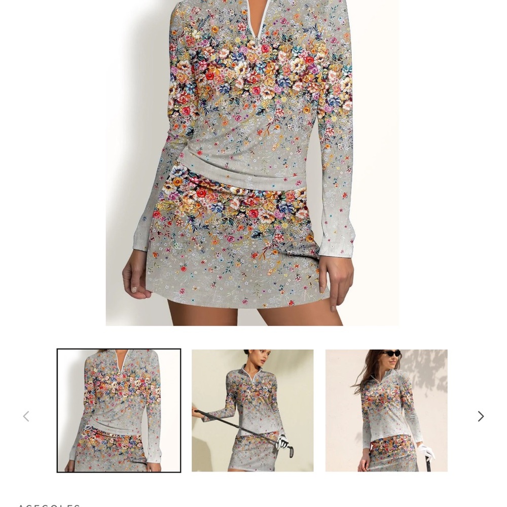 Vibrant Floral Top and Skirt Ensemble